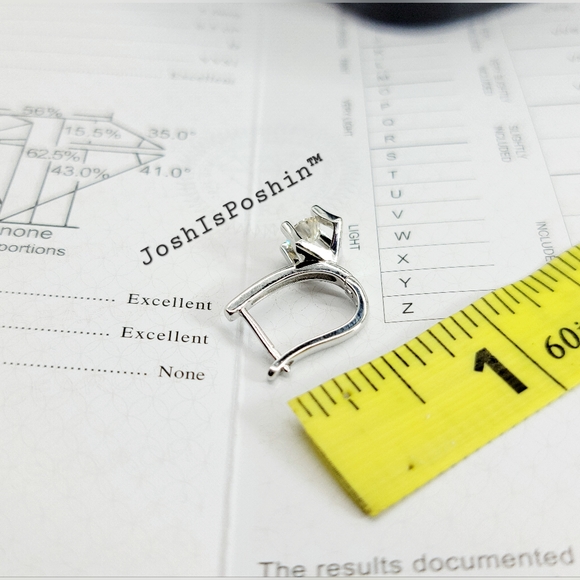 1CT. T.W. Moissanite round cut latch back earrings in sterling silver - Picture 13 of 14